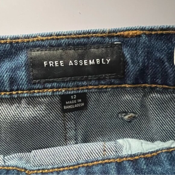 Free Assembly Pleated Denim Mini Skirt w/ Belt – Size 12 | 100% Cotton NWT - Picture 9 of 13